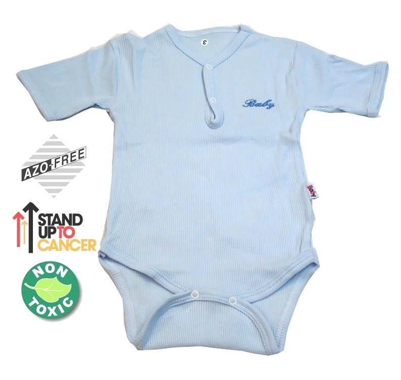 Sema Baby Yarım Kol Kaşkorse Badi (Body) - Mavi 18-24 Ay
