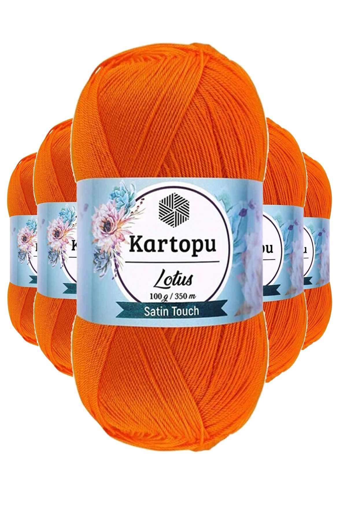 5 Adet Lotus Bikini Büstiyer Bluz Örgü İpi K273 Turuncu