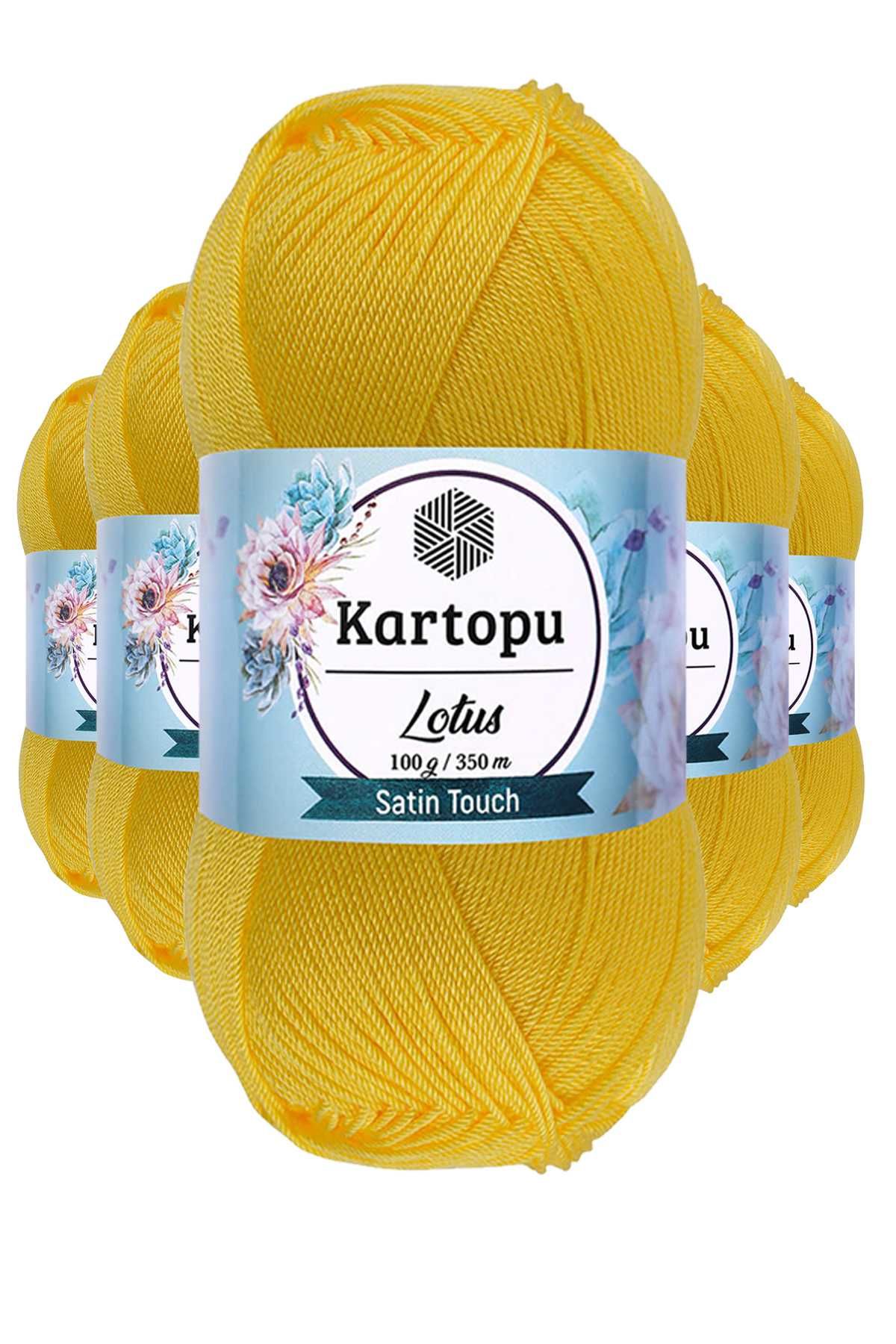 5 Adet Lotus Bikini Büstiyer Bluz Örgü İpi K323 Civciv Sarı