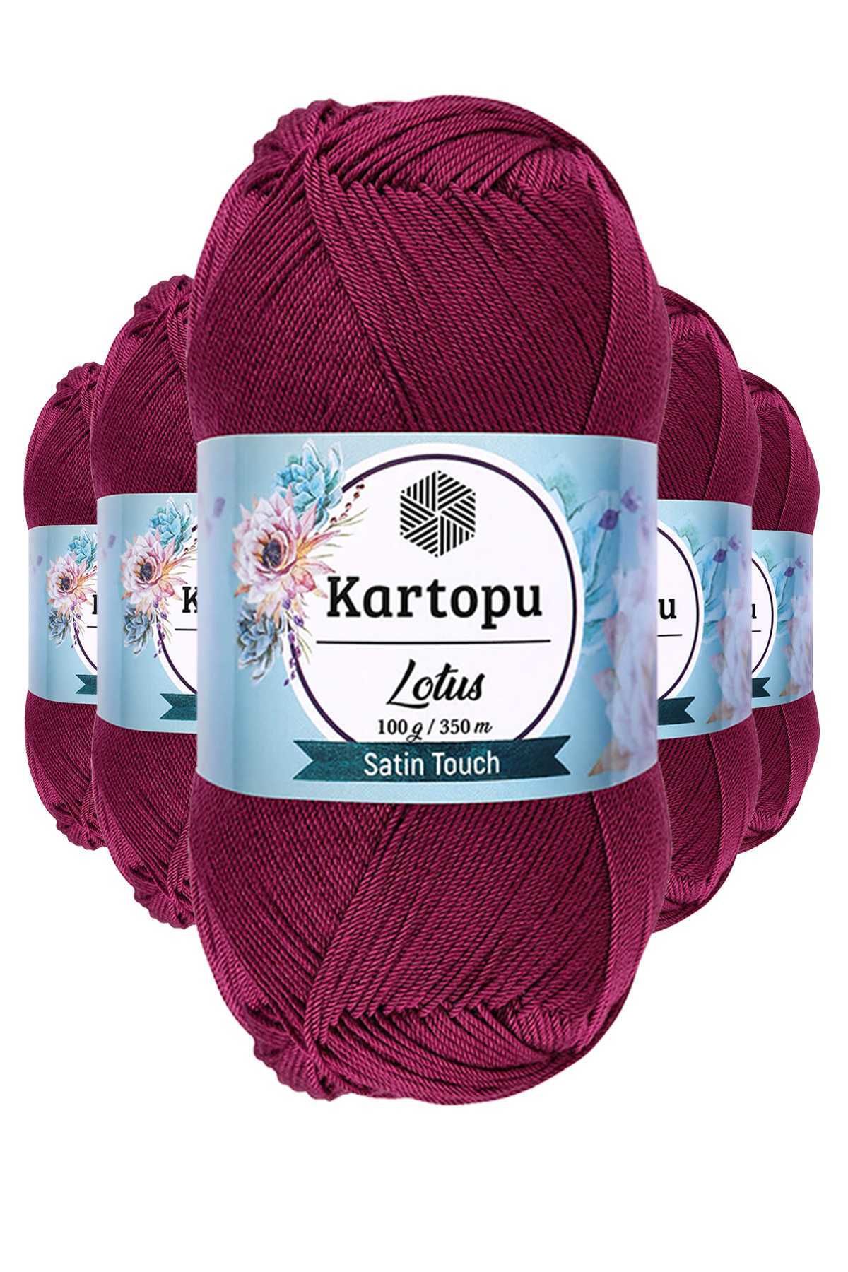 5 Adet Lotus Bikini Büstiyer Bluz Örgü İpi K747 Mürdüm