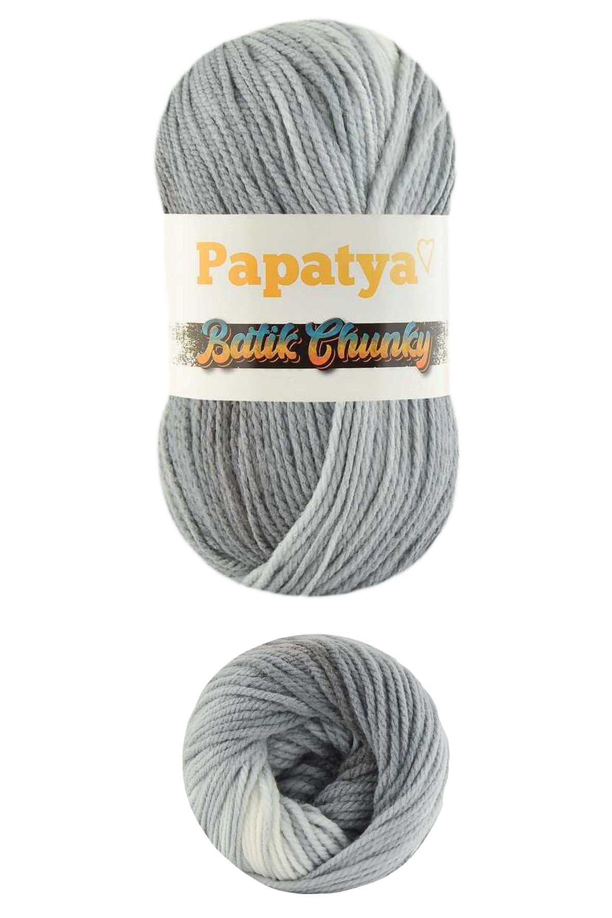 5 Adet Batik Chunky Örgü İpi Yünü Tüm Kıyafetlere Uygun - 101