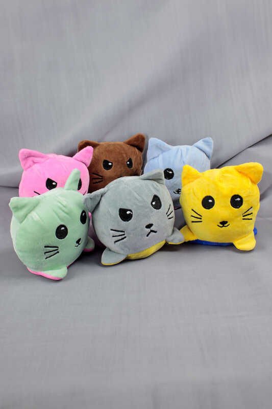 Peluş Çift Taraflı Kedi 20CM