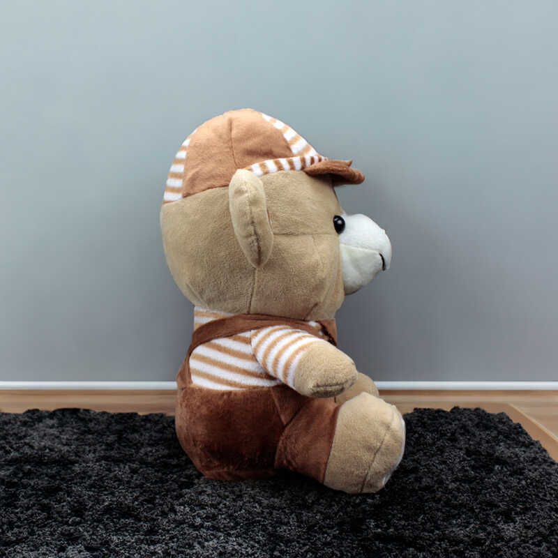 Pelus Ayıcık Hugs Baby Kahverengi Elbiseli 35CM
