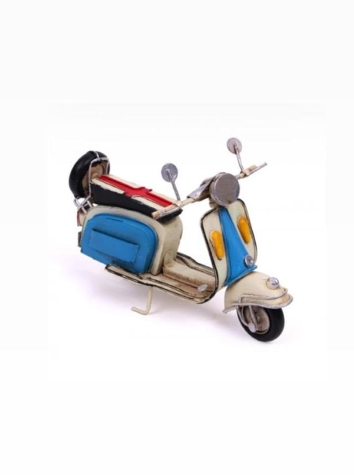 Koleksiyon Dekoratif Rustik Model Biblo Metal Scooter 17 cm