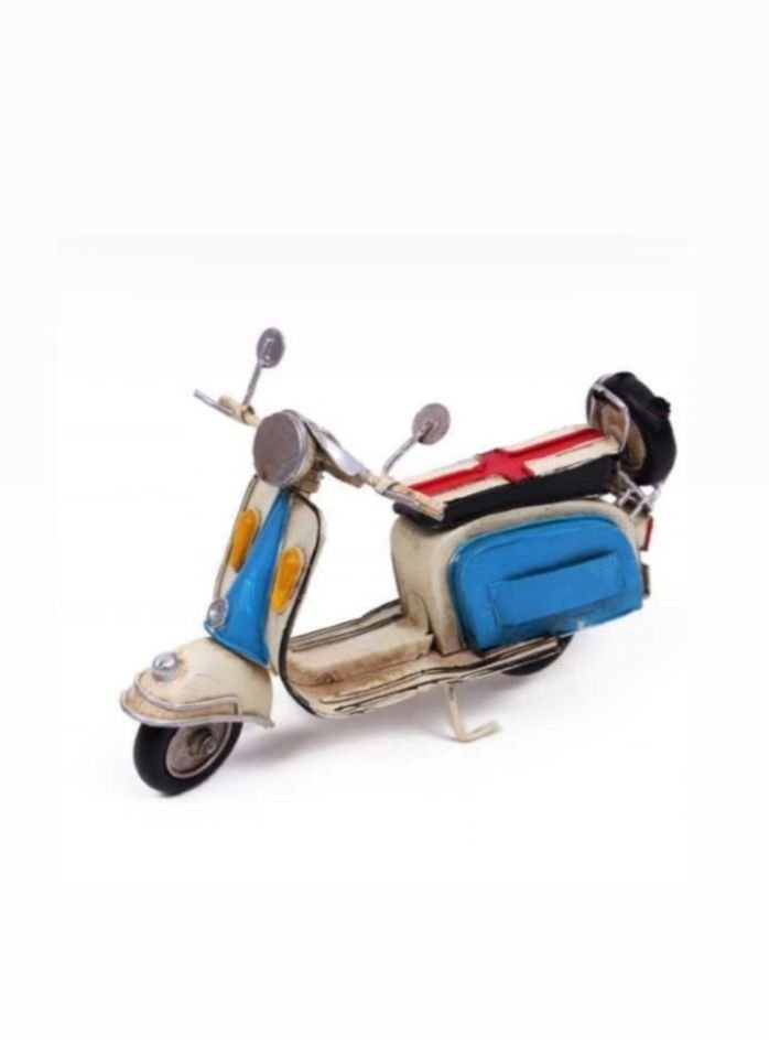 Koleksiyon Dekoratif Rustik Model Biblo Metal Scooter 17 cm