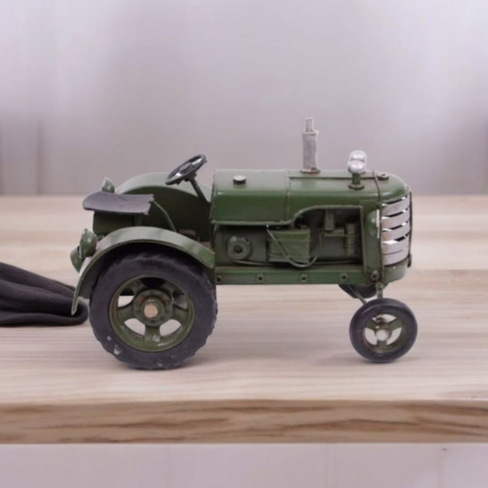Koleksiyon Dekoratif Rustik Model Biblo Metal TRAKTÖR Biblo 16CM