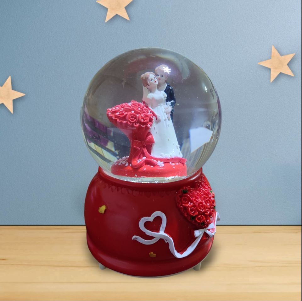 Kar Küresi Gelin Damat 16CM