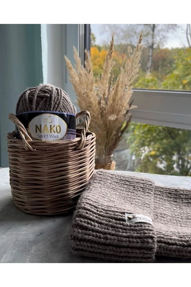 Sport Wool Atkı Bere Ceket Yelek Örgü İpi Yünü No: 185 Fırtına