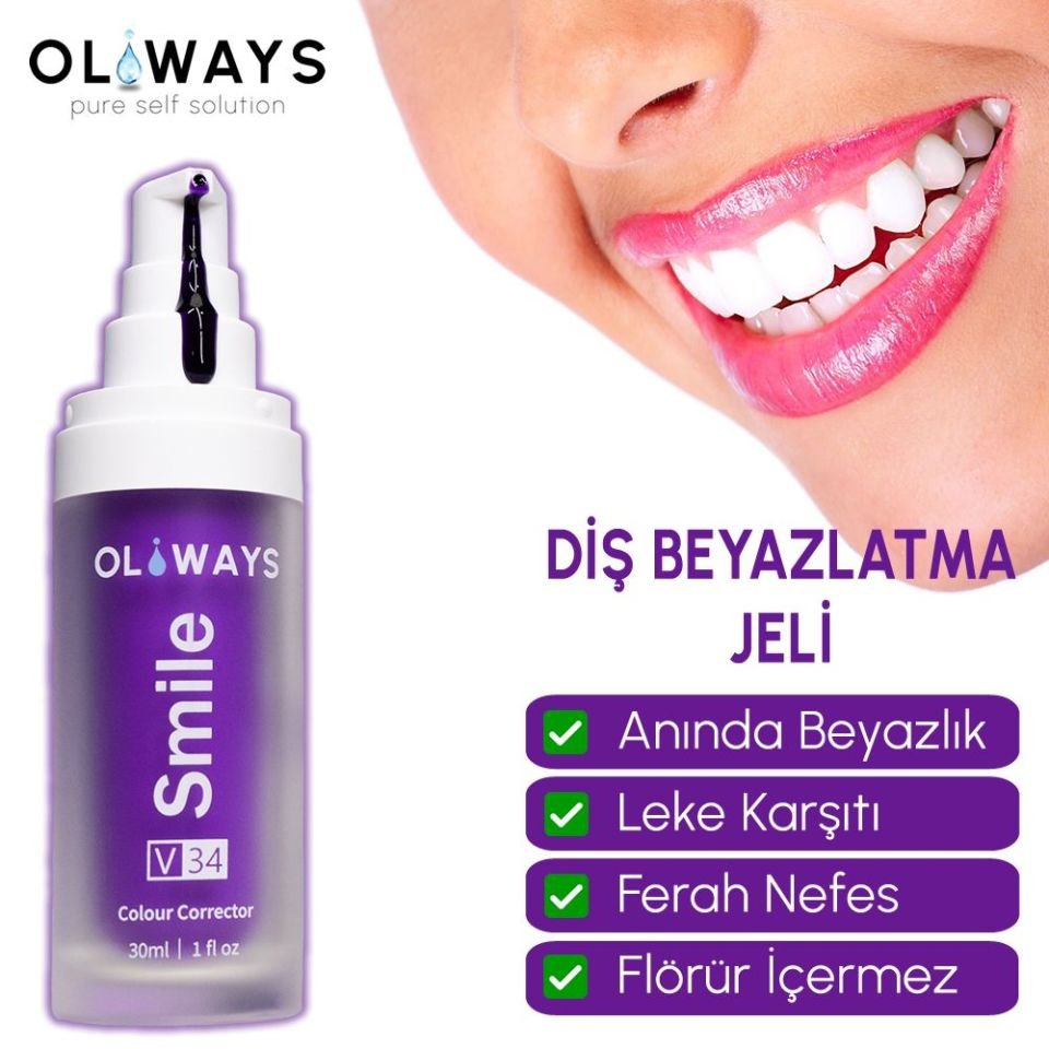Diş Beyazlatıcı Jel 30 ML Oliways Smile V34 Colour Corrector Anında