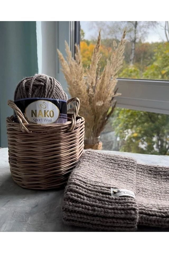 5 Adet Sport Wool Atkı Bere Ceket Yelek Örgü İpi Yünü No: 4409 Kiremit