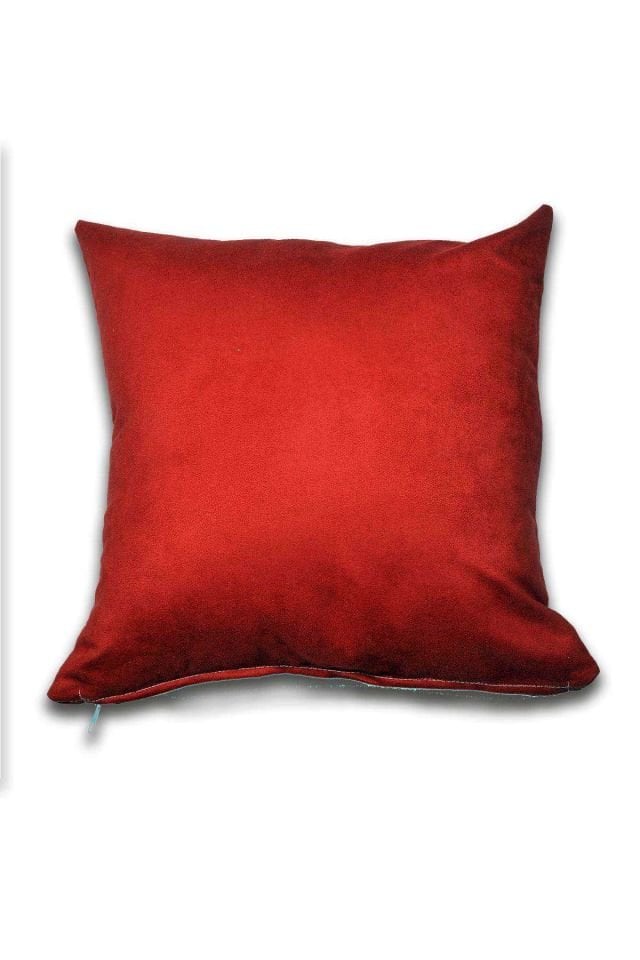 4 adet Süet Kırlent Minder Kılıfı 40X40cm Bordo Turuncu