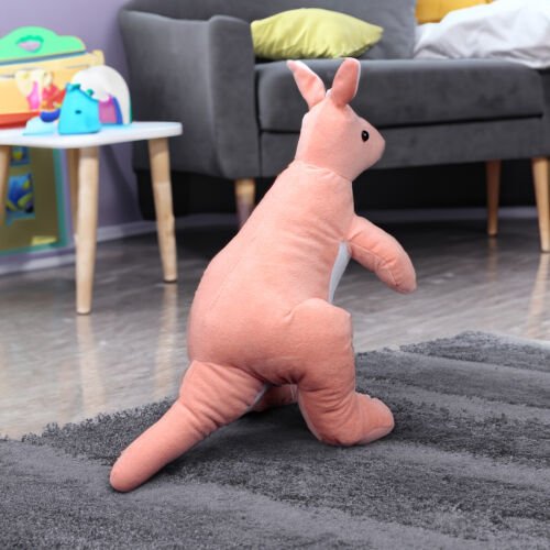 Peluş Yavrulu Kanguru 45CM Somon