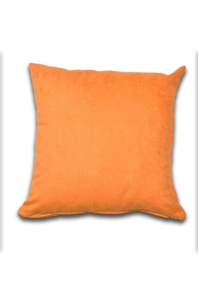 4 adet Süet Kırlent Minder Kılıfı 40X40cm Portakal Turuncu