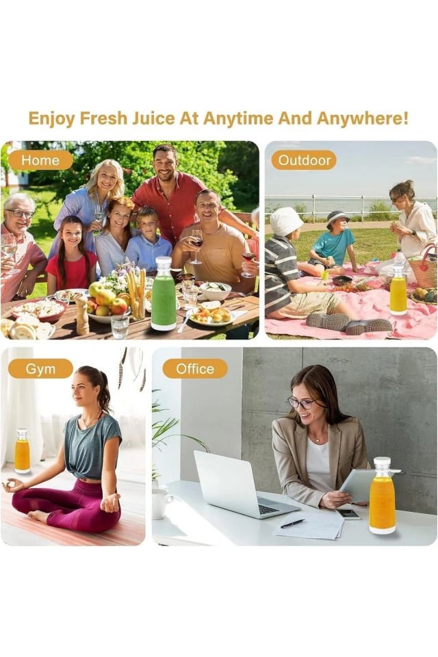 Taşınabilir El Blender 420 ML Meyve Smoothie Hazırlama Şişe Şeklinde Pratik