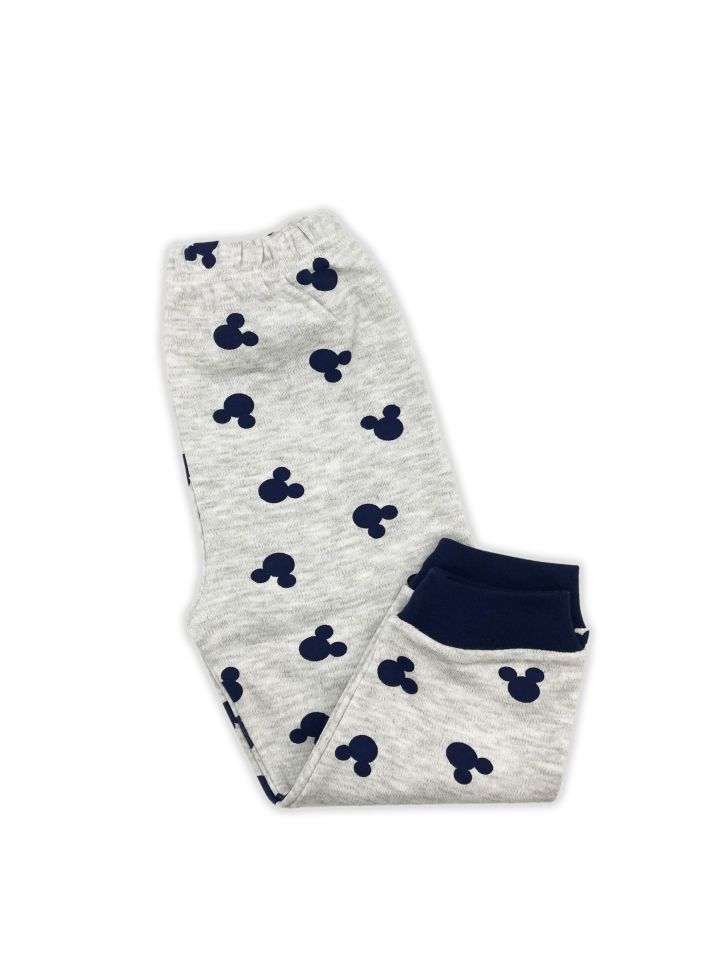 Sema Baby Mickey Mouse Bebek Pijama Takımı - Gri & Lacivert 3-6 Ay