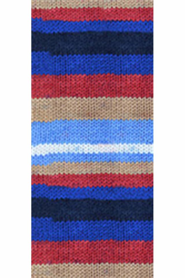 3 Adet Vega Stripe Premium Akrilik El Örgü İpi Yünü No: 82411