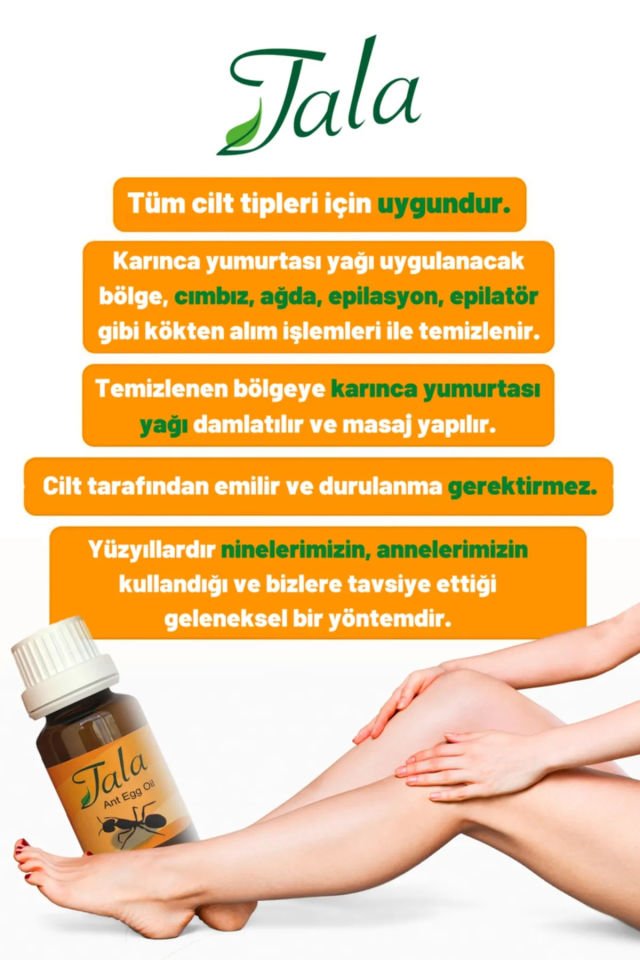 Tala Tüy Azaltıcı Karınca Yumurtası Yağı Çelik Cımbız ve 3 Adet Yüz Jileti Vücut Epilasyon Seti