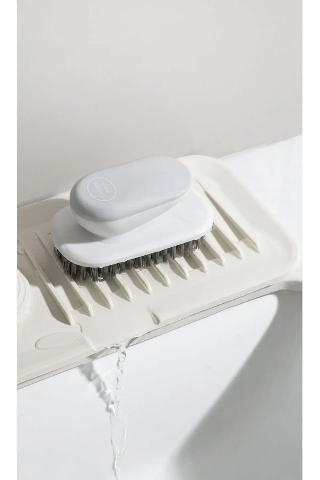 Elastik Musluk Matı Su Tutucu Düzenleyici Kaydırmaz Taban Organizer Mutfak Banyo Lavabo 38x14,5x2 Cm