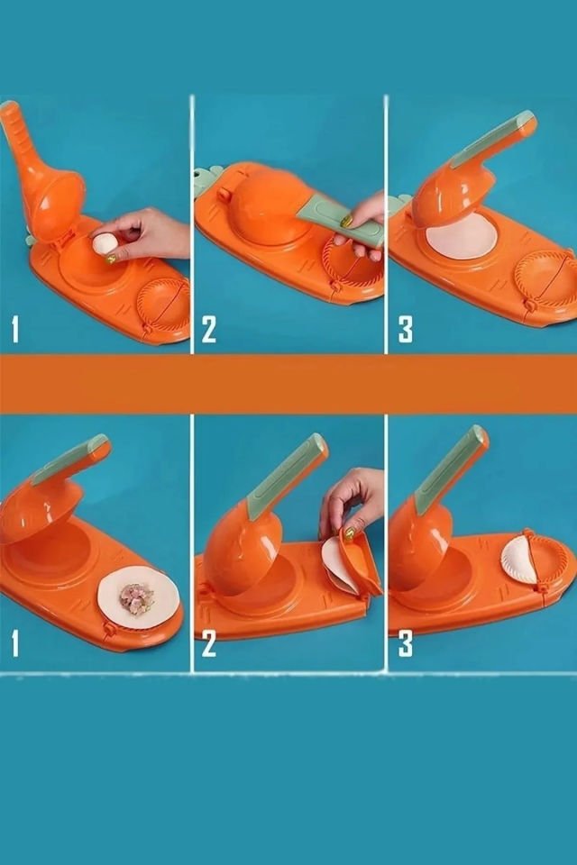 Mantı & Çiğ Börek Hamur Kalıbı Hamur Presi Hamuriçi Hazırlama Aparatı 2+1 Pratik Mutfak