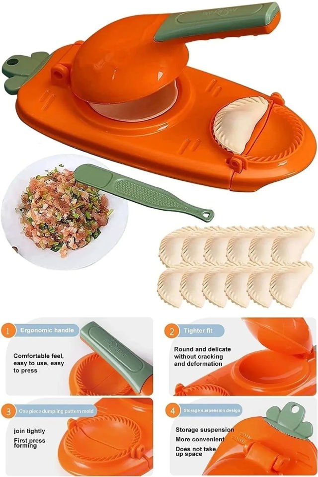 Mantı & Çiğ Börek Hamur Kalıbı Hamur Presi Hamuriçi Hazırlama Aparatı 2+1 Pratik Mutfak