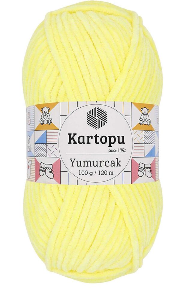 Yumurcak Kadife El Örgü İpi Sarı K333