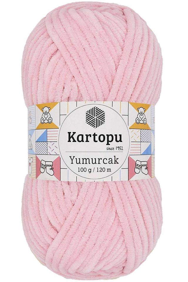 Yumurcak Kadife El Örgü İpi Bebe Pembe K768