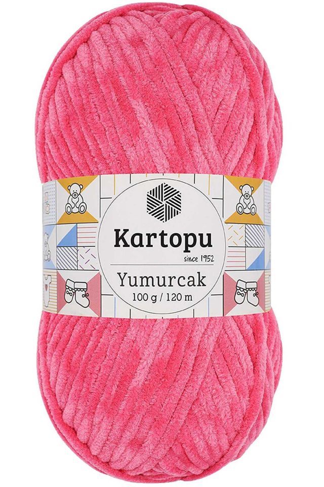 Yumurcak Kadife El Örgü İpi Pembe K798