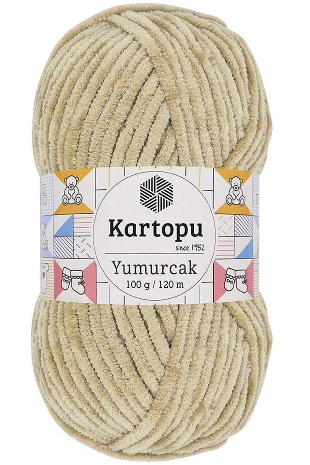 Yumurcak Kadife El Örgü İpi Bej K856