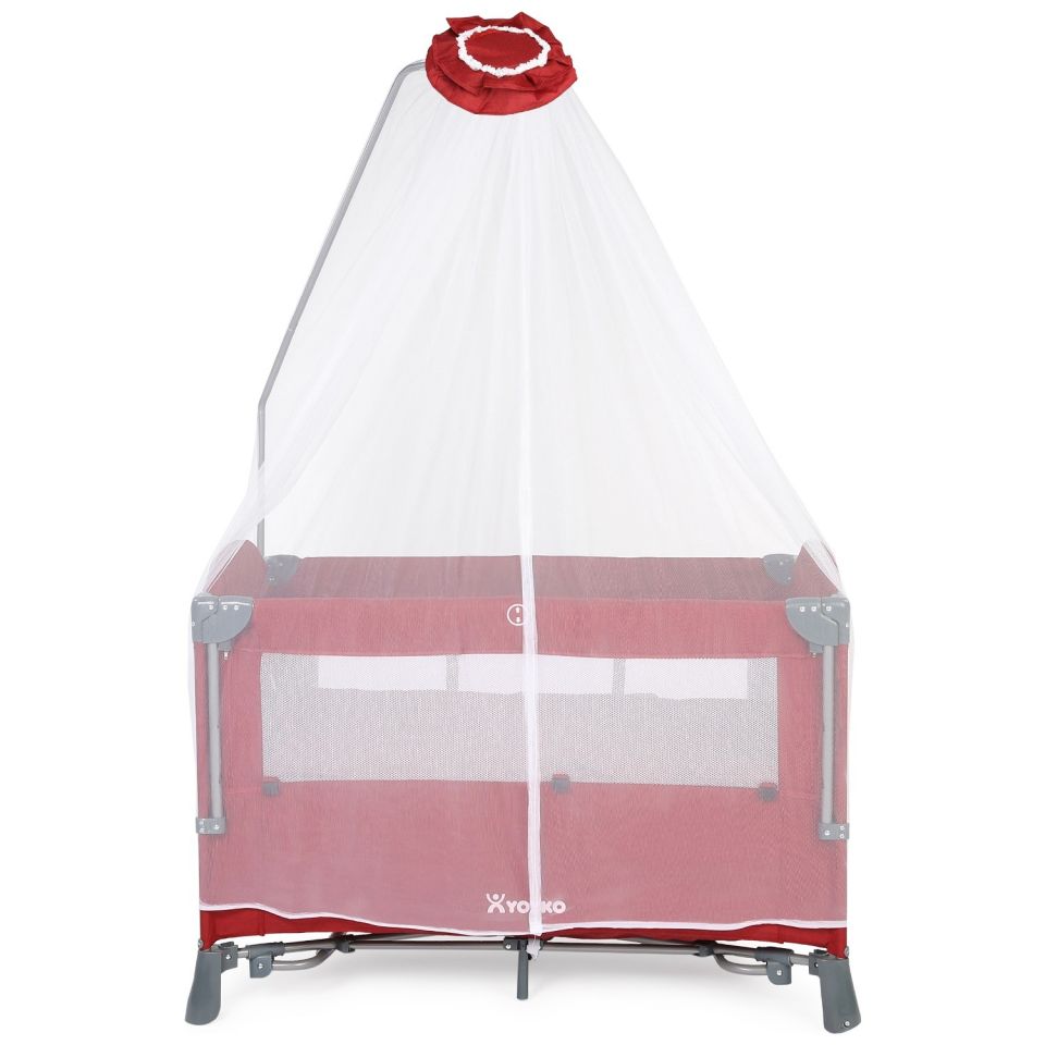 Yoyko Exclusive Comfort 8 in 1 Anne Yanı Park Yatak Oyun Parkı 70x110 - Bordo