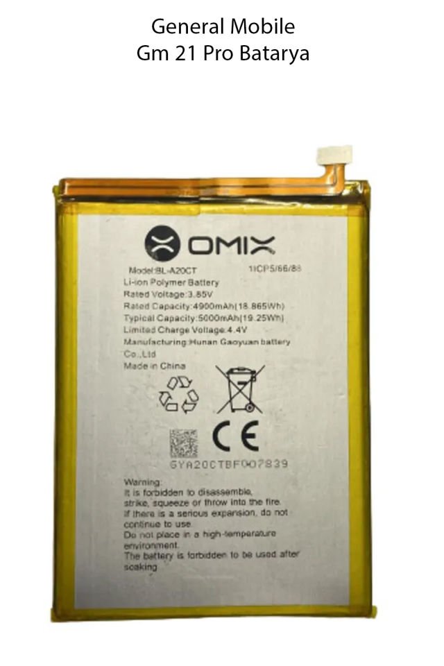 Genneral Mobile GM21 Pro Batarya Pil