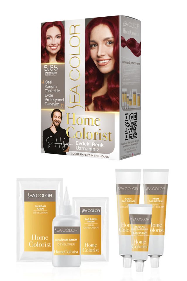 2 Tüp Home Colorist 5.65 Yakut Kızılı Premium Saç Boyası Evde Profesyonel Sonuç