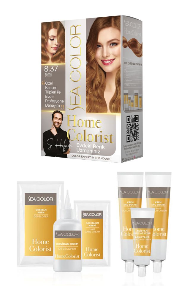 2 Tüp Home Colorist 8.37 Sahra Premium Saç Boyası Evde Profesyonel Sonuç