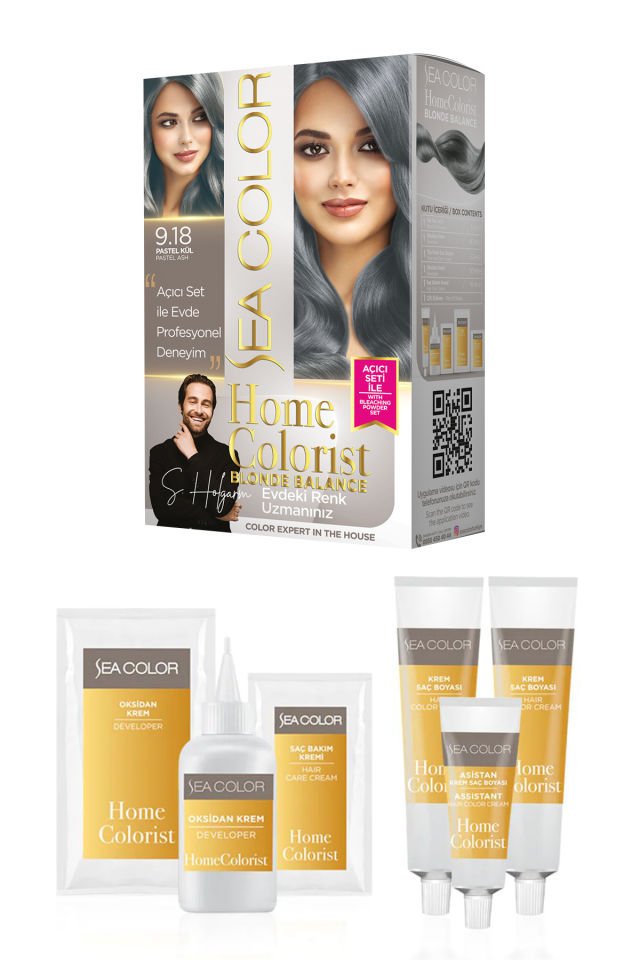 2 Tüp Home Colorist 9.18 Pastel Kül Premium Saç Boyası Evde Profesyonel Sonuç