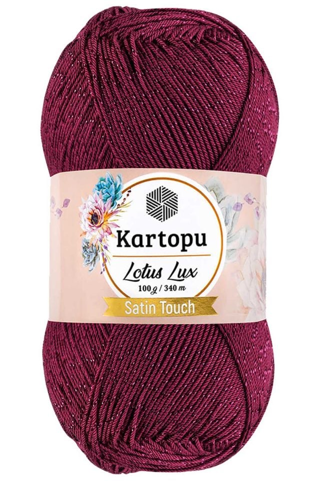Lotus Lux Bikini Büstiyer Bluz Simli Örgü İpi K747 Vişne