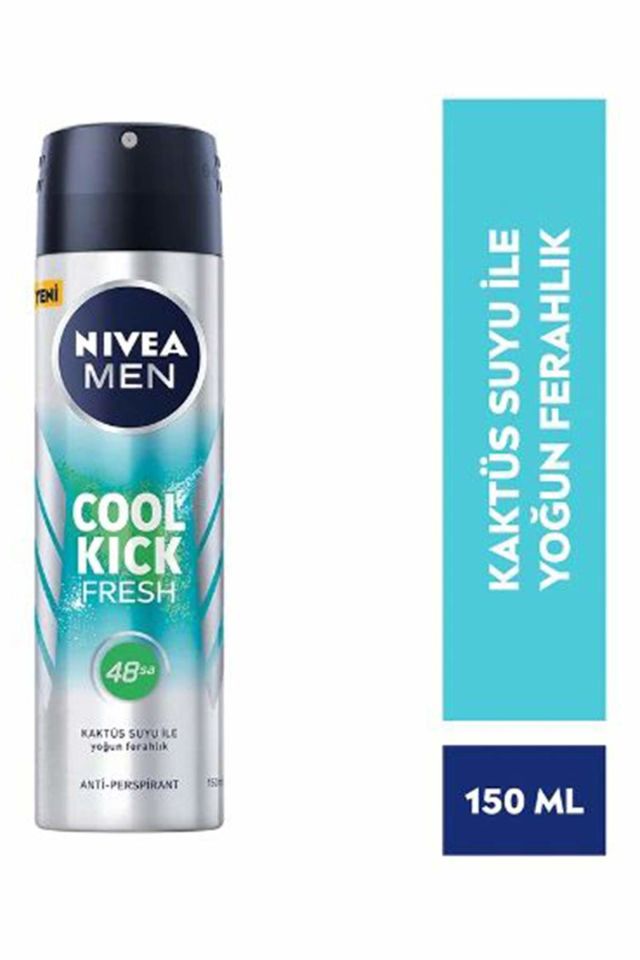2 Adet Men Cool Kick Fresh Erkek Deodorant Sprey 150 ml