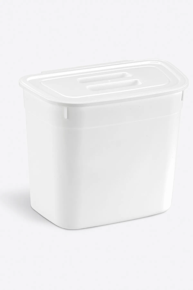 Mutfak Tezgah Üstü Ve Dolap Askılı Çöp Kovası-Kapaklı Pratik Çöp Kovası 7 Litre Beyaz Royaleks-07110