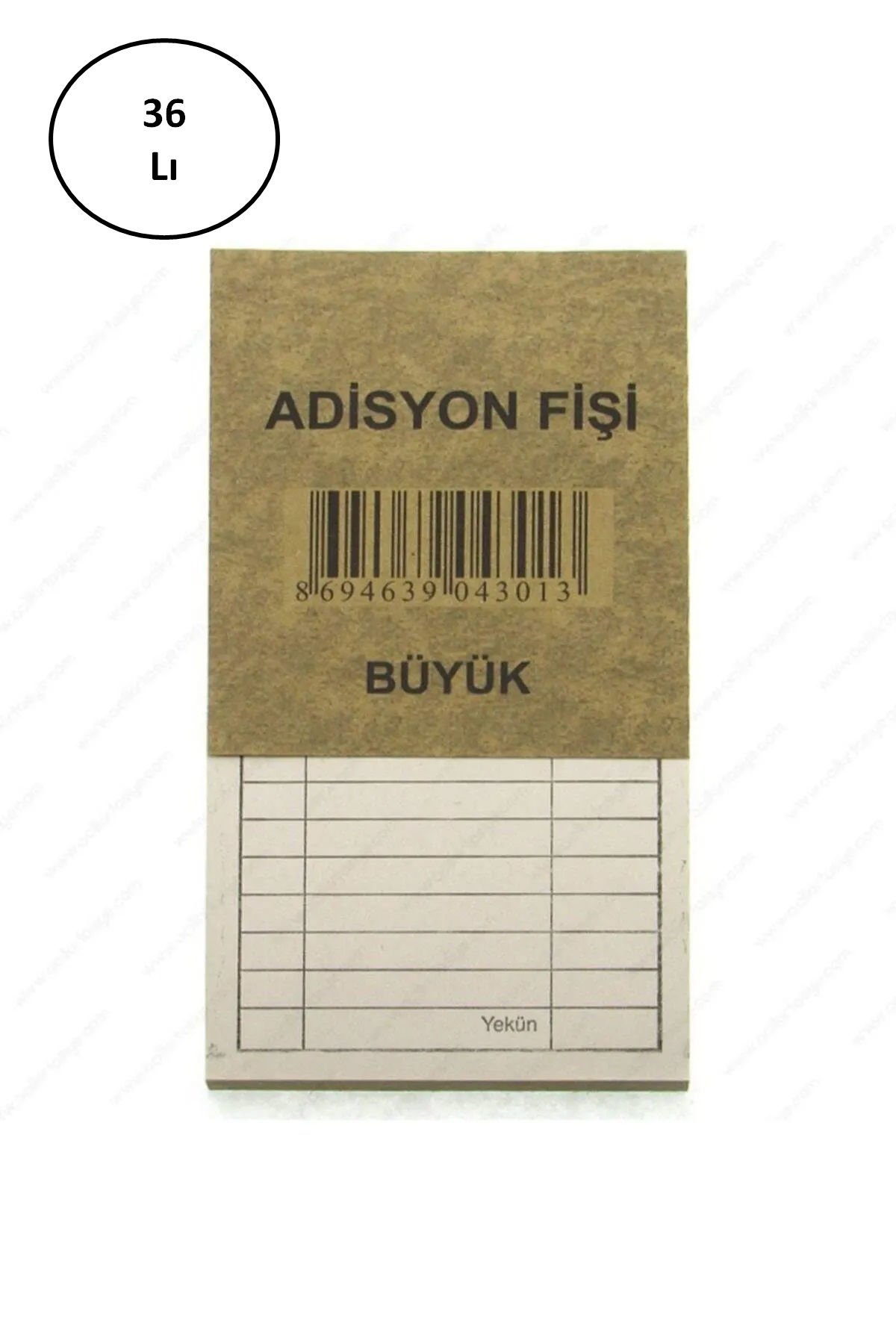 Sam Ofset Adisyon Fişi Büyük 9X16,5 36'lı