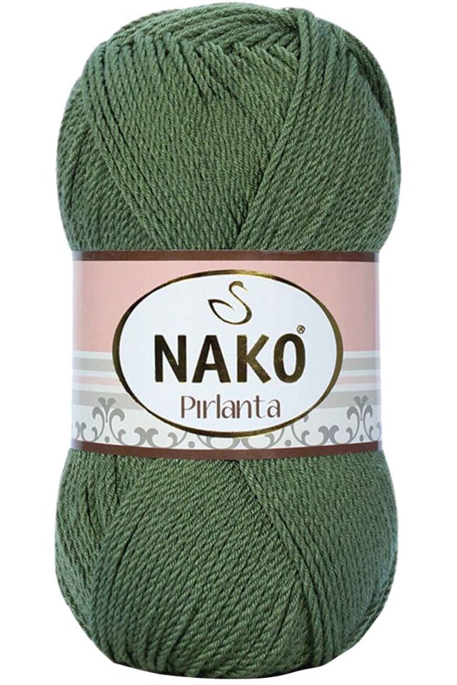 Pırlanta Amigurumi El Örgü İpi Yünü Haki Yeşil 11253