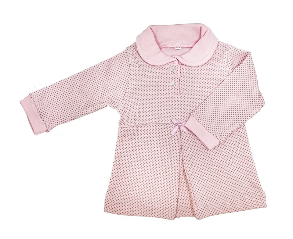 Sema Baby Puantiyeli Elbise 2'li Takım 12 Ay  - Pembe