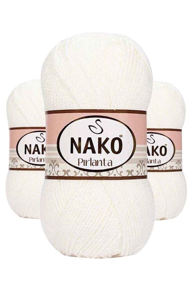 3 Adet Pırlanta Amigurumi El Örgü İpi Yünü Beyaz 208