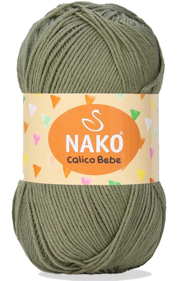 Calico Bebe Pamuklu Bebek Ve Battaniye Örgü Ipi 13285 Haki