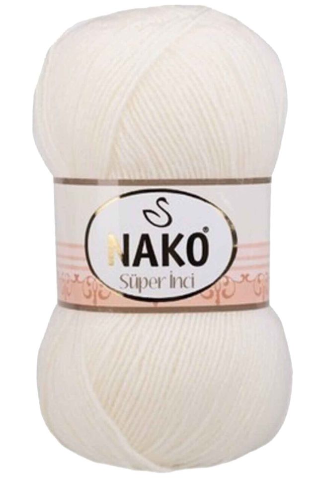 Süper İnci El Örgü İpi 100 gr Ekru 300
