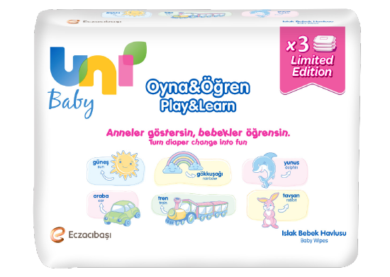 Uni Baby Oyna Öğren Bebek Islak Mendili 156 Yaprak