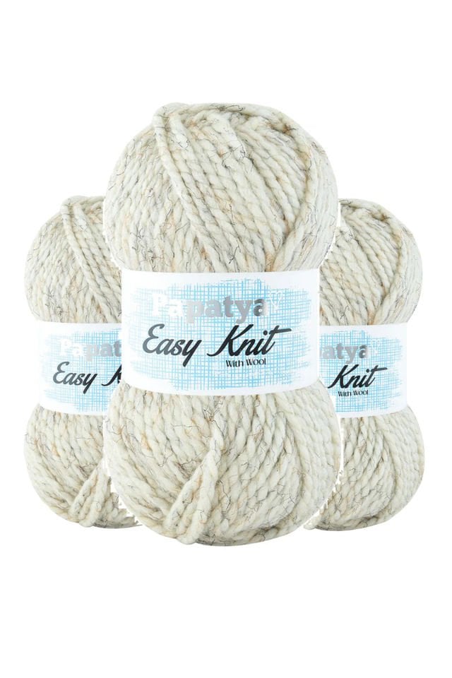 3 Adet Easy Knit Tweed Hırka Şapka Atkı İpi Yünü 150 Gr. 85 Mt. J9210