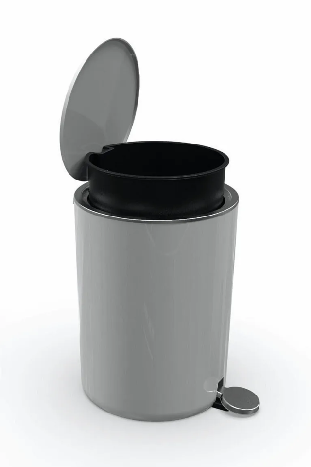 Lenox 5 Lt Pedallı Çöp Kovası Gri Royaleks-E66