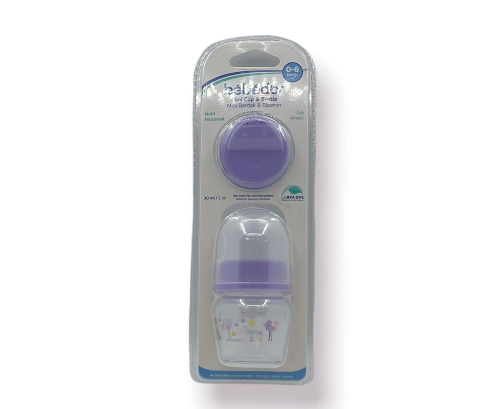 Bebedor Mini Bardak & Biberon 0-6 Ay 30 ML - Mor