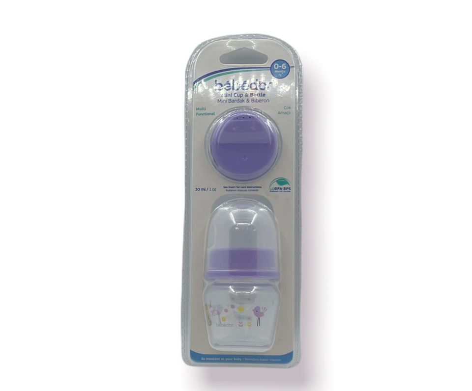 Bebedor Mini Bardak & Biberon 0-6 Ay 30 ML - Mor