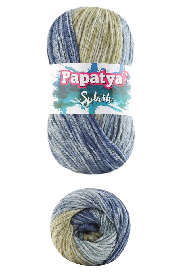 5 Adet Splash Ebruli 100 gr El Örgü İpi Yünü Renk no:03