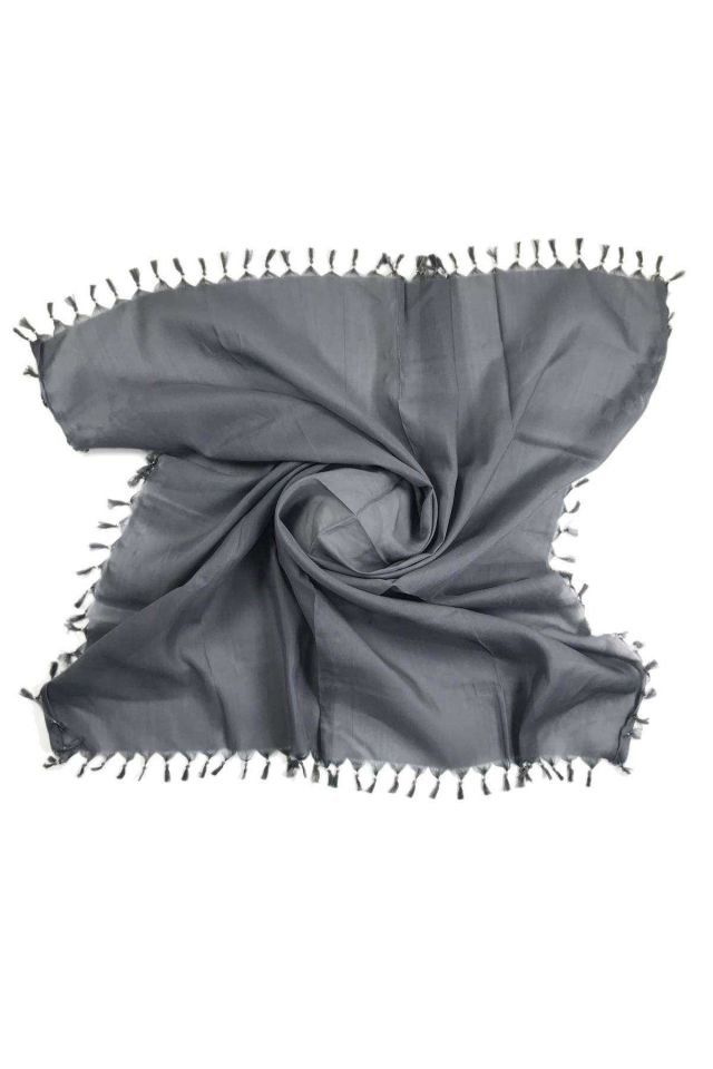 2 Adet Düz Çekme Boncuklu Polyester Yazma 100x100 cm S6