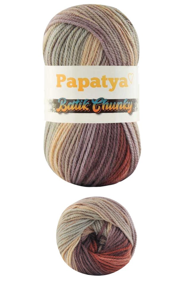 5 Adet Batik Chunky Örgü İpi Yünü Tüm Kıyafetlere Uygun - 110